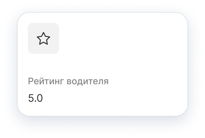 Карточка рейтинга водителя